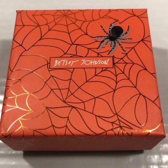 BETSEY JOHNSON SET Halloween Charm Necklace & Matching Pumpkin Earrings NEW NWT - Picture 6 of 8